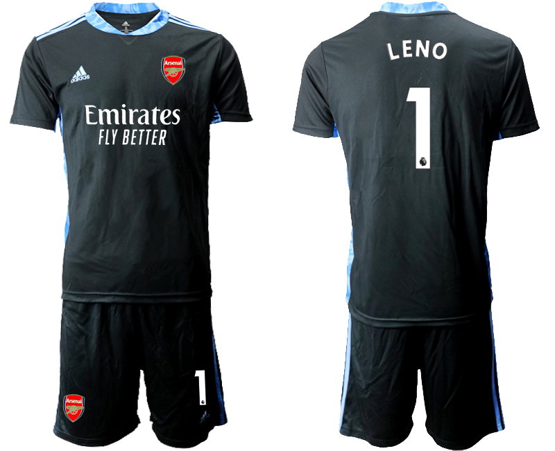 Men 2020-2021 club Arsenal black goalkeeper #1 Soccer Jerseys->arsenal jersey->Soccer Club Jersey